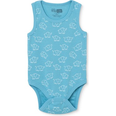 HelloBaby Hellobaby Erkek Bebek Body Hayvan Baskılı Çıtçıtlı Bisiklet Yaka Kısa fiyatı ve görseli