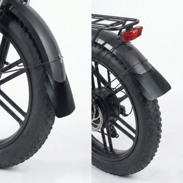 Heugers Heugers Rks Skyjet Uyumlu 20X4.0 Elektrikli Bisiklet Çamurluk Tozluğu - Ön ve Arka Fat Bike Ek — 3. ürün görseli