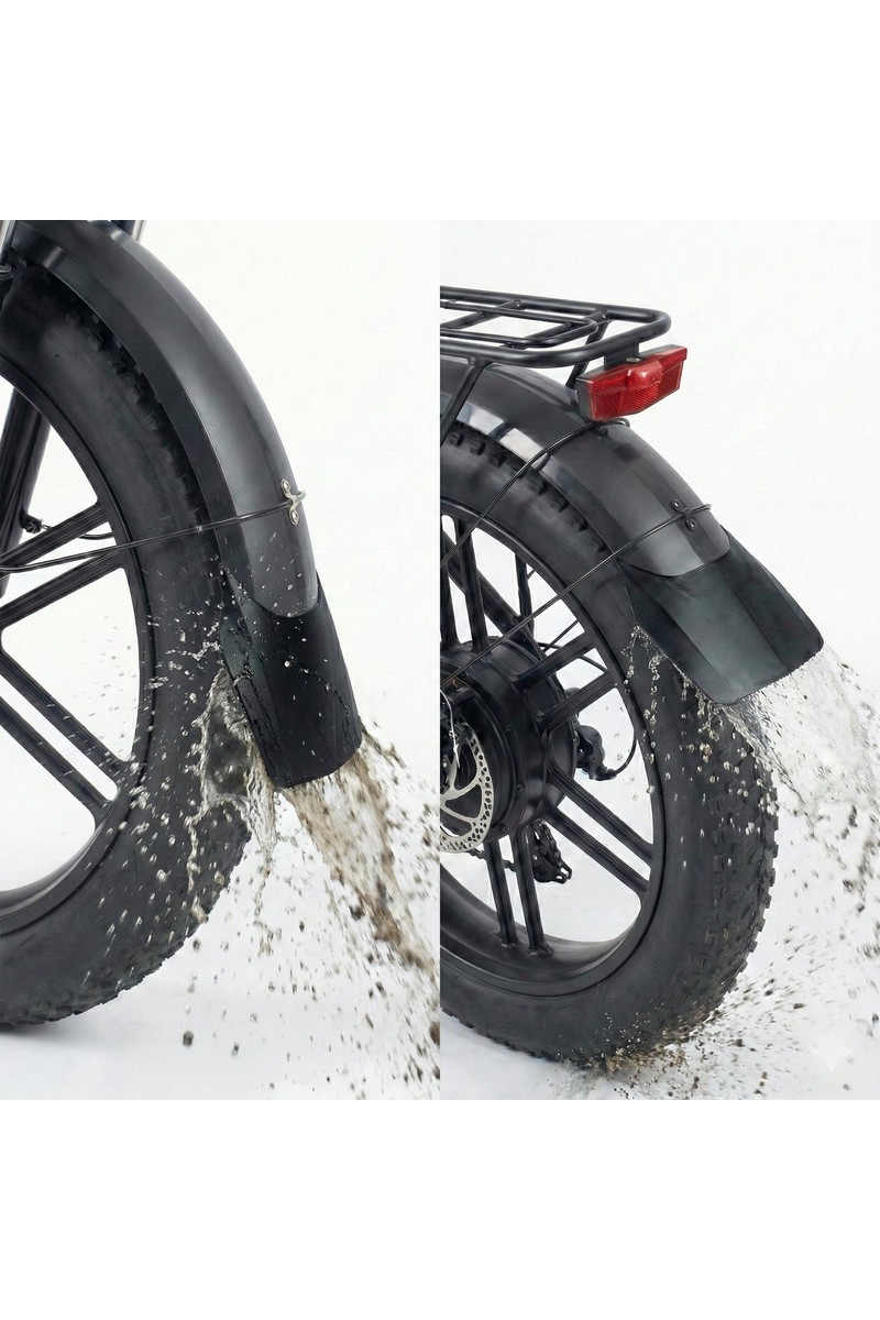 Heugers Heugers Rks Skyjet Uyumlu 20X4.0 Elektrikli Bisiklet Çamurluk Tozluğu - Ön ve Arka Fat Bike Ek — 6. ürün görseli