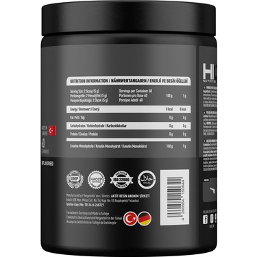 HIQ Nutrition HIQ Nutrition 300g %100 Saf Mikronize KreaTİN Monohidrat Aromasız Sporcu Takviyesi - Türkiye — 2. ürün görseli