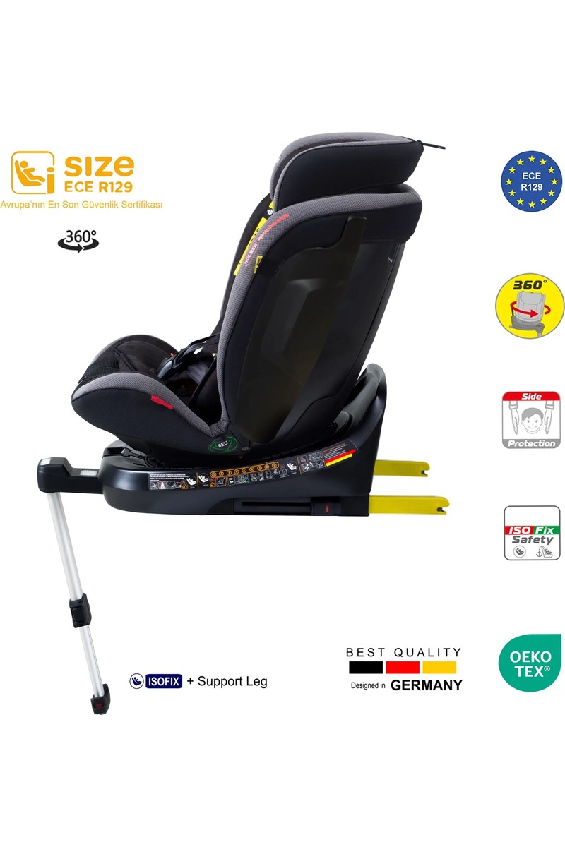 Holmer Holmer Capsula Multipro Aero 3D Legfix I-Size (360° Dönebilir) 0-36KG Bebek Oto Koltuğu İsofix/SPS/SIP/Latch — 2. ürün görseli
