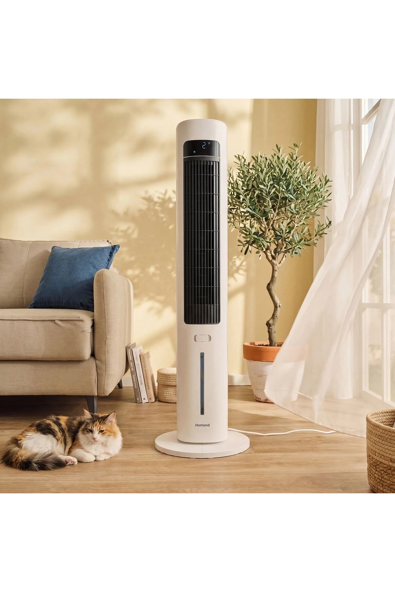 Homend Fanomen 9011H Uzaktan Kumandalı Soğuk Su ve Buz Hazneli Kule Tipi Vantilatör 60W