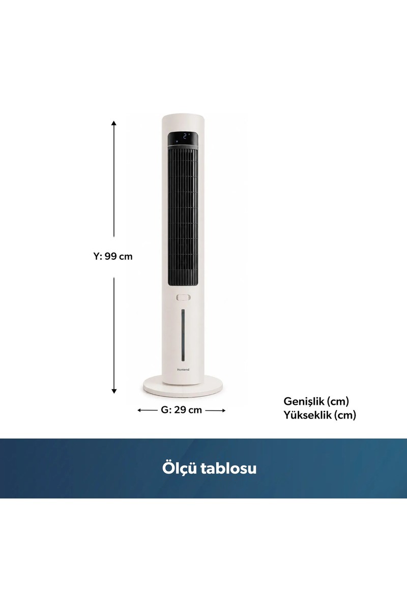 Homend Homend Fanomen 9011H Uzaktan Kumandalı Soğuk Su ve Buz Hazneli Kule Tipi Vantilatör 60W — 2. ürün görseli