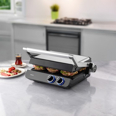 Homend Homend Grilliant 1342H 3 In 1 Inox Gövde Çift Taraflı Xl Döküm Plaka Tost ve Izgara fiyatı ve görseli