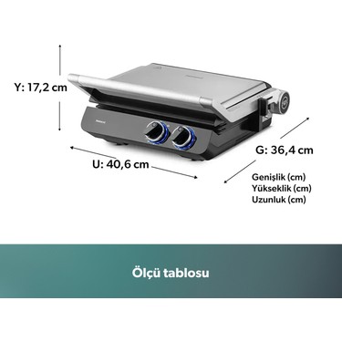 Homend Homend Grilliant 1342H 3 In 1 Inox Gövde Çift Taraflı Xl Döküm Plaka Tost ve Izgara — 2. ürün görseli