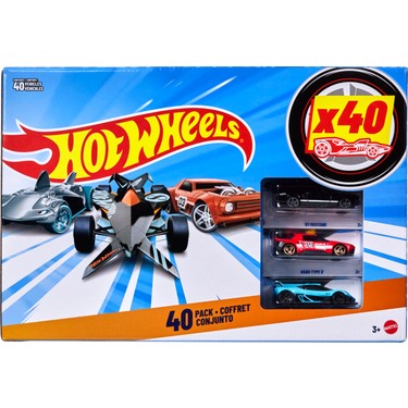 Hot Wheels Hot Wheels 40'lı Paket, 1:64 Ölçekli Oyuncak Yarış Arabaları, Kurtarma Araçları Veya Kamyonlardan — 2. ürün görseli