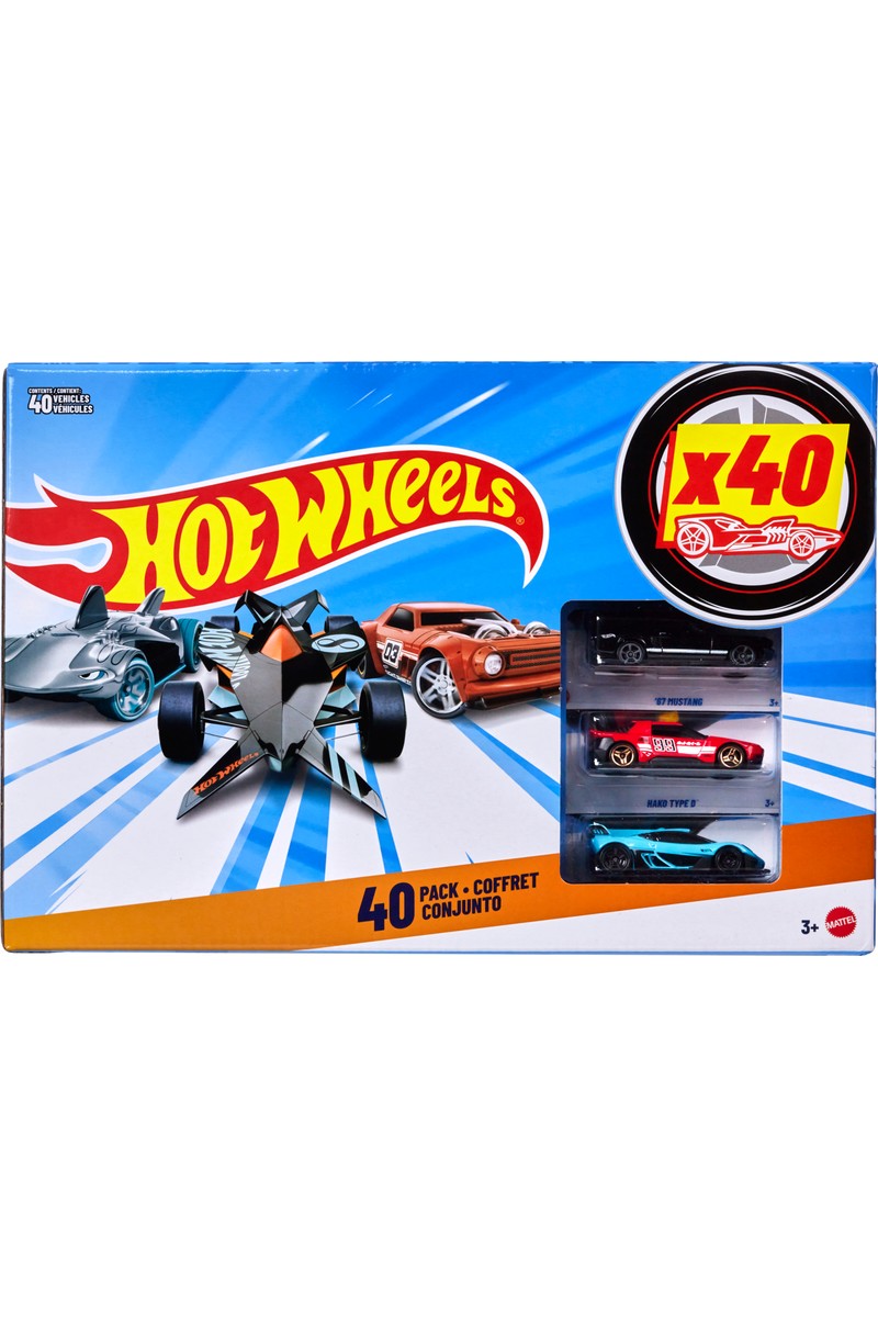 Hot Wheels Hot Wheels 40'lı Paket, 1:64 Ölçekli Oyuncak Yarış Arabaları, Kurtarma Araçları Veya Kamyonlardan — 4. ürün görseli