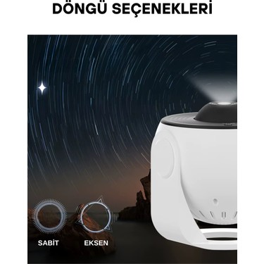 Howear Howear 4K Hd Galaxy Projeksiyon 12 Farklı Tema Döngü Seçenekli Işık Projeksiyonu Planetarium — 4. ürün görseli