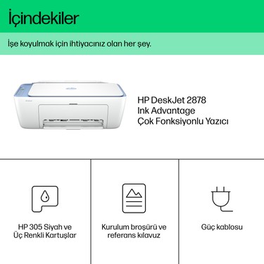 HP HP DeskJet Ink Advantage 2878 All-in-One Yazıcı, Baskı, Fotokopi, Tarama, Renkli, — 6. ürün görseli