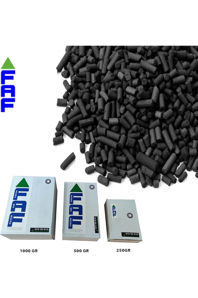 [](https://www.hepsiburada.com/)Faf [](https://www.hepsiburada.com/)Faf Fresh Air Filter 3- 4 mm Emprenye Edilmiş Silindirik Aktif Karbon Havadaki Koku ve Gazları Saflaştırmada Extra Gümüş Iyonlu. (2 Kg) — 2. ürün görseli
