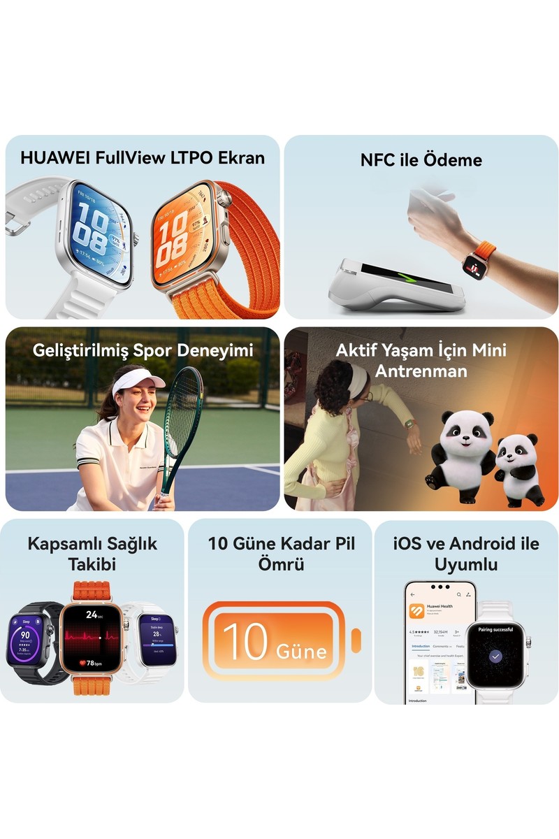Huawei Huawei Watch Fit 5 Pro Akıllı Saat - Beyaz, Nfc ile Ödeme, Kapsamlı Sağlık Takibi, Gelişmiş Uyku Takibi, Uzun Pil Ömrü, Ios Android Uyumlu — 2. ürün görseli