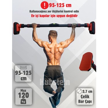 Hubstein Hubstein 95-125 CM Koridor Barfiksi Barfix Aleti Çubuğu Çekme Barı Demiri Çelik fiyatı ve görseli