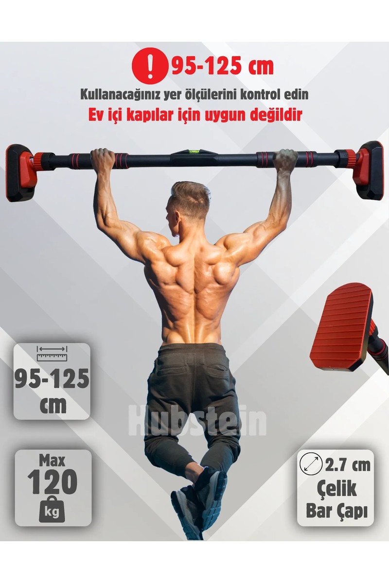 Hubstein Hubstein 95-125 CM Koridor Barfiksi Barfix Aleti Çubuğu Çekme Barı Demiri Çelik — 6. ürün görseli