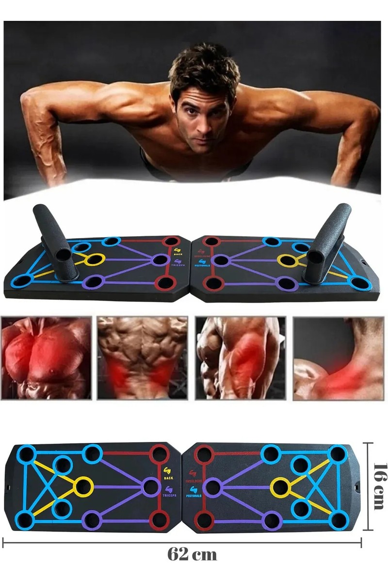 Hubstein Hubstein Şınav Tahtası Çalışma Platformu Aleti Yüksek Dirençli Fitness Spor Barları ile Ergonomik Tasarım — 2. ürün görseli