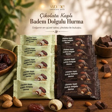 Hurma Kervanı Hurma Kervanı Çikolatalı Badem Dolgulu Hurma 1 kg Lezzetli Sağlıklı fiyatı ve görseli