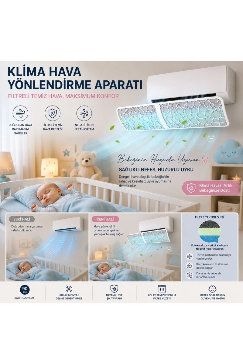 Hymark Hymark Filtreli Klima Hava Yönlendirme Aparatı Dekoratif Temiz ve Konforlu Hava Deneyimi — 2. ürün görseli