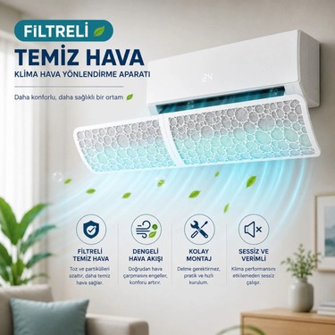 Hymark Hymark Filtreli Klima Hava Yönlendirme Aparatı Dekoratif Temiz ve Konforlu Hava fiyatı ve görseli
