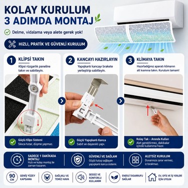Hymark Hymark Filtreli Klima Hava Yönlendirme Aparatı Dekoratif Temiz ve Konforlu Hava — 3. ürün görseli