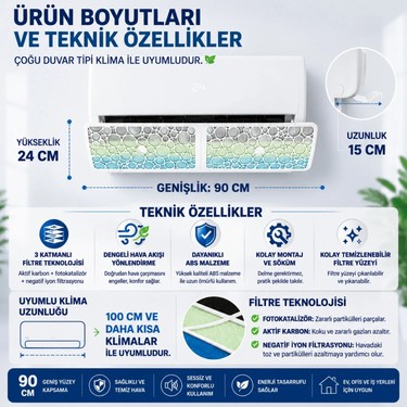 Hymark Hymark Filtreli Klima Hava Yönlendirme Aparatı Dekoratif Temiz ve Konforlu Hava — 5. ürün görseli