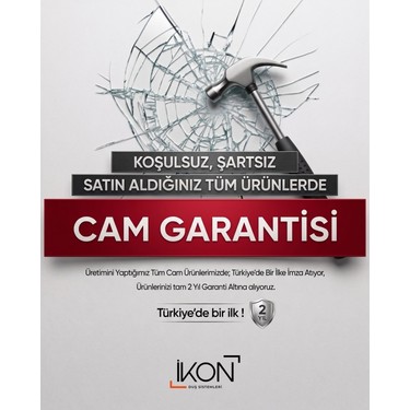 İkon Duş Sistemleri İkon Duş Sistemleri Siyah Buzlu 1 Sabit 1 Sürgü Duşakabin 04 — 2. ürün görseli
