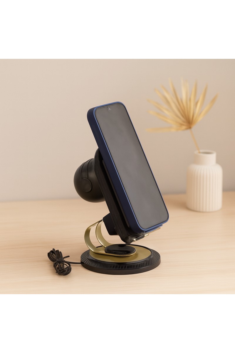 İlk El Grup 2in1 Bluetooth 5W Hoparlör ve 360° Dönen Masaüstü Telefon Tutucu