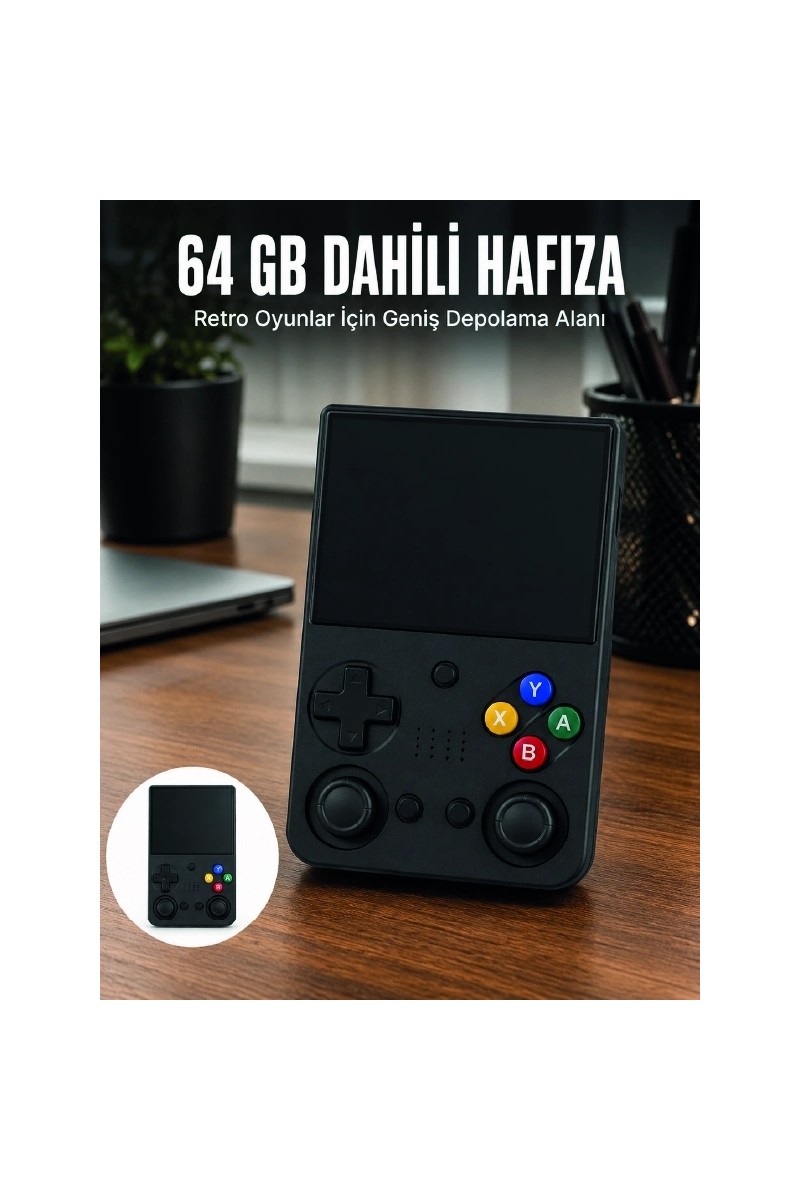 İlk El Grup Aşınabilir Retro El Oyun Konsolu 64GB Hafızalı IPS Ekranlı Oyun Cihazı