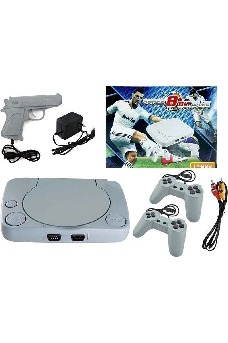 İlk El Grup Gri Renkli 8 Bit Klasik Oyun Konsolu Retro Tv Bağlantılı Rca Çıkışlı Kablolu Oyun Cihazı