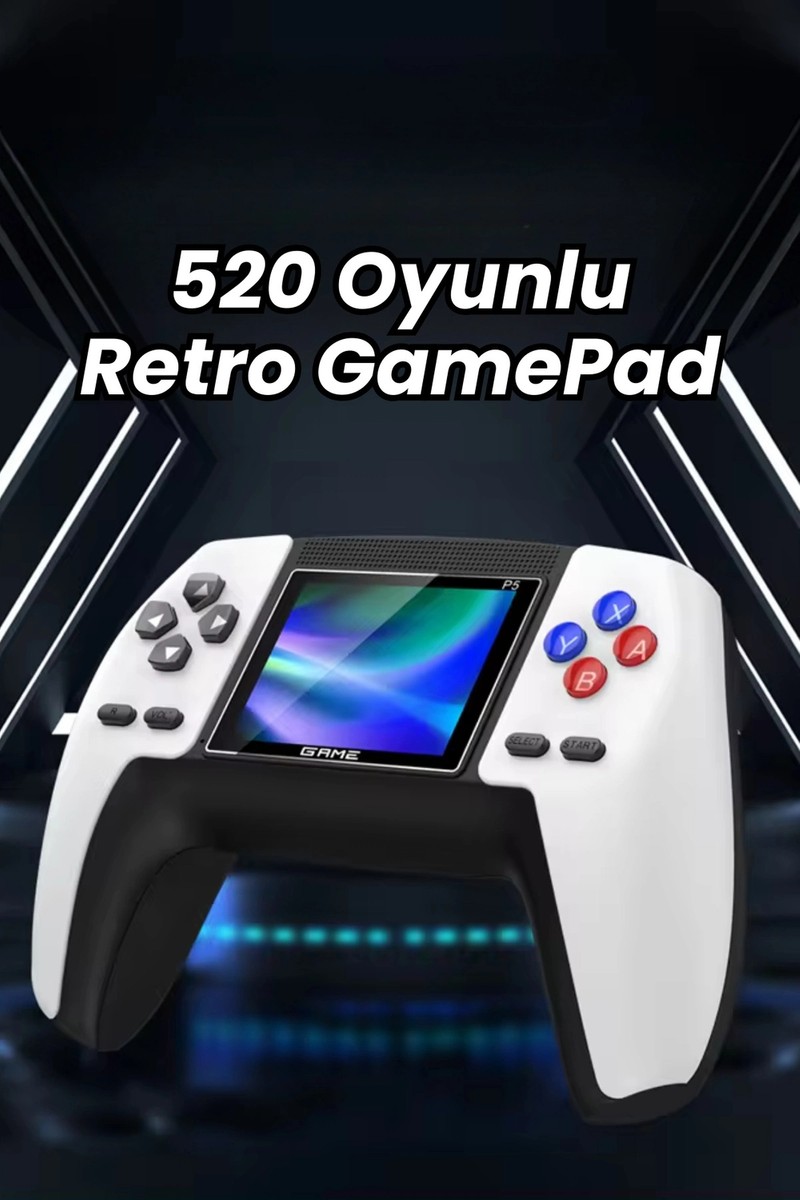 İlk El Grup Retro Oyun Konsolu, 520 Oyunlu, Tv Bağlantılı, Beyaz Kumandalı Klasik Oyun Cihazı