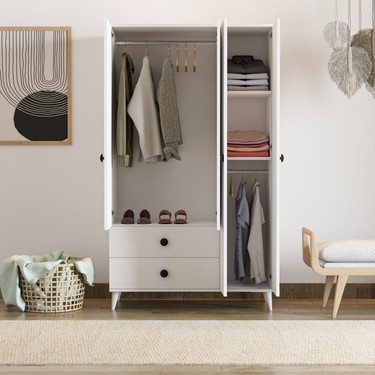 İmbaş İmbaş Opal 3 Kapaklı Modern Tasarımlı Gardırop Beyaz Suntalam — 3. ürün görseli