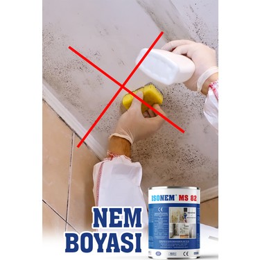 İsonem İsonem MS 82 Beyaz 5 kg Nem Boyası İç ve Dış Duvarlar İçin Yalıtım Özelliği ile Güçlü — 4. ürün görseli