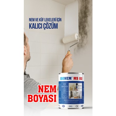 İsonem İsonem MS 82 Beyaz 5 kg Nem Boyası İç ve Dış Duvarlar İçin Yalıtım Özelliği ile Güçlü — 5. ürün görseli