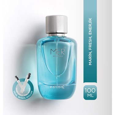 Imprime Imprime Mer EDP Erkek Parfüm 100ml | Marin ve Fresh | Deniz, Bergamot, Nilüfer, Paçuli, Sandal fiyatı ve görseli