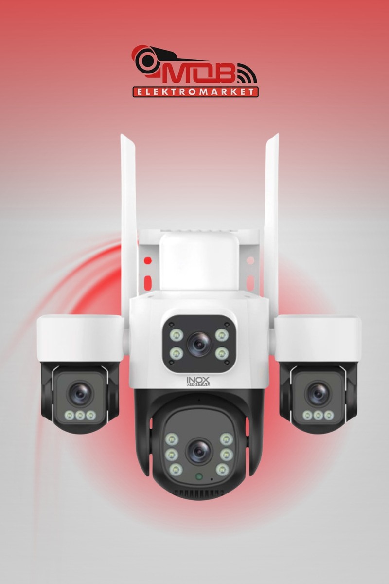 Inox Inox -X113 3 Lensli 3MP Wifi PTZ Kamera 2K Video Çözünürlüğü Beyaz Renkli Gece Görüşü Özelliği — 2. ürün görseli