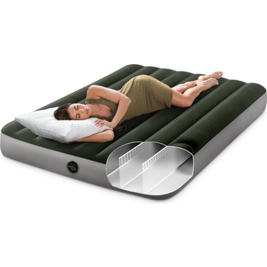 intex intex Full Dura-Beam 6418 Prestıge Çift Kişilik Şişme Yatak 137x191x25cm Kadife Yüzeyli — 3. ürün görseli