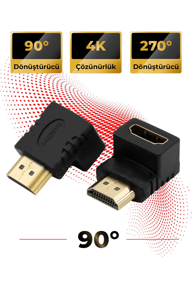iPort HDMI 90° Dönüştürücü L Adaptör 4K Görüntü Aktarımı