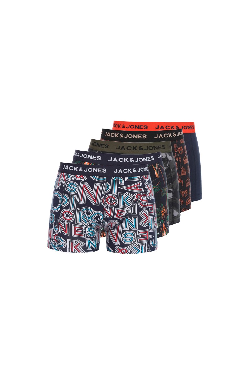 Jack & Jones Karışık 5'li Boxer Paketi - Simon
