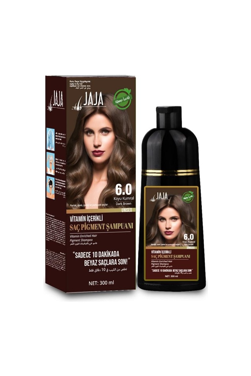 Jaja Jaja Koyu kumral Vitamin Içerikli Saç Pigment Şampuanı Unisex 6.0 300 ml — 2. ürün görseli