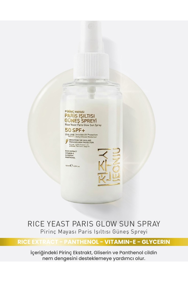 Jeonju Jeonju Paris Işıltısı Güneş Spreyi 120 ml Yüksek Korumalı SPF 50+ Tüm Cilt Tipleri İçin Leke Karşıtı — 2. ürün görseli
