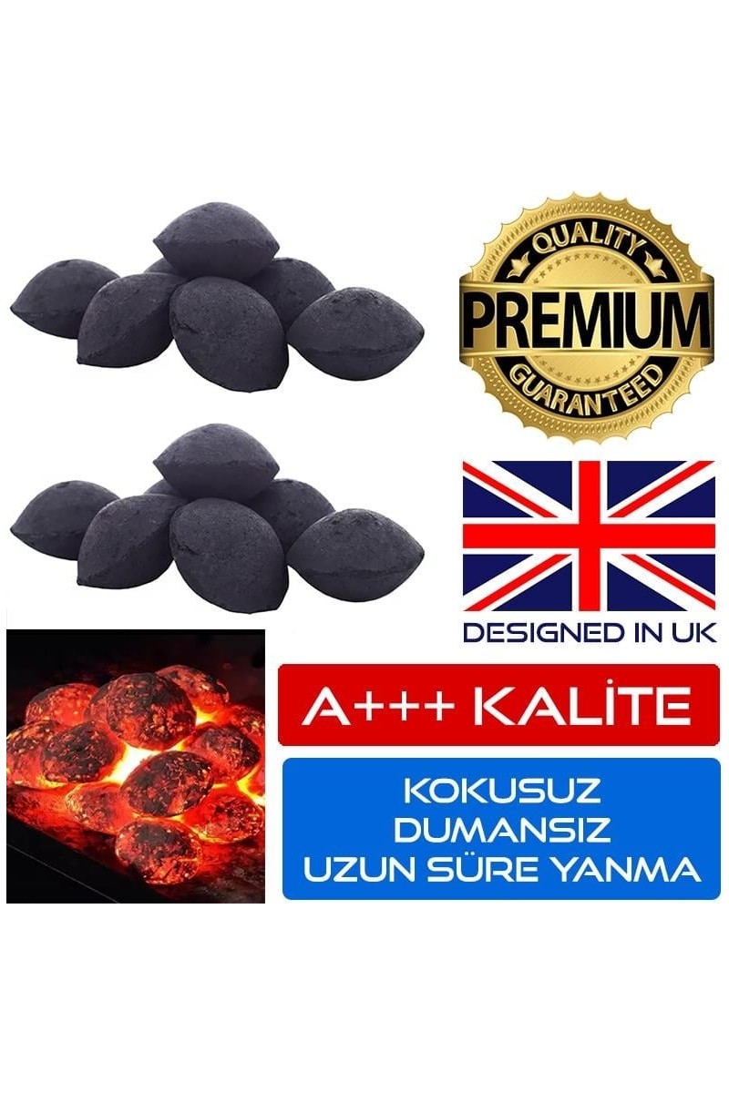 Jo Moyner Flamme Bambu Briket Mangal Kömürü 3kg Dumansız Tozsuz Premium A+++ Kalite
