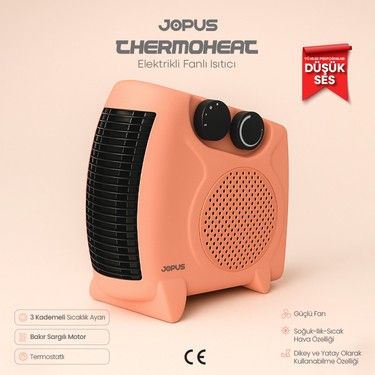 Jopus Jopus 2000W Elektrikli Fanlı Isıtıcı, Termostatlı, Sıcak-Soğuk Hızlı Isıtma, 25 m² Alan Kapasitesi fiyatı ve görseli