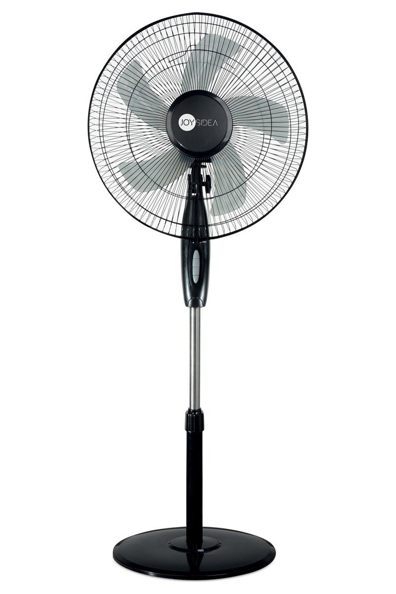 JOYSIDEA 16'' Siyah Ayaklı Vantilatör 40 W Güçlü 5 Kollu Pervane ile Uzun Ömürlü Tasarım