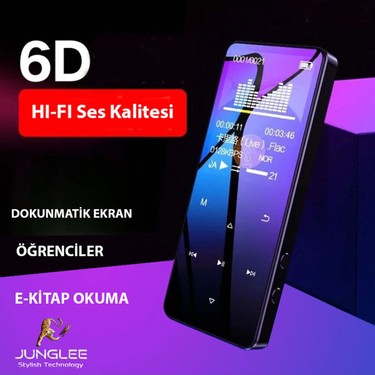 Junglee Junglee Bluetooth Lu Mp3 Mp4 Çalar Fm Radyolu Şarjlı Mp4 Player Dahili Hoparlör 8gb Hafızalı Müzik — 5. ürün görseli