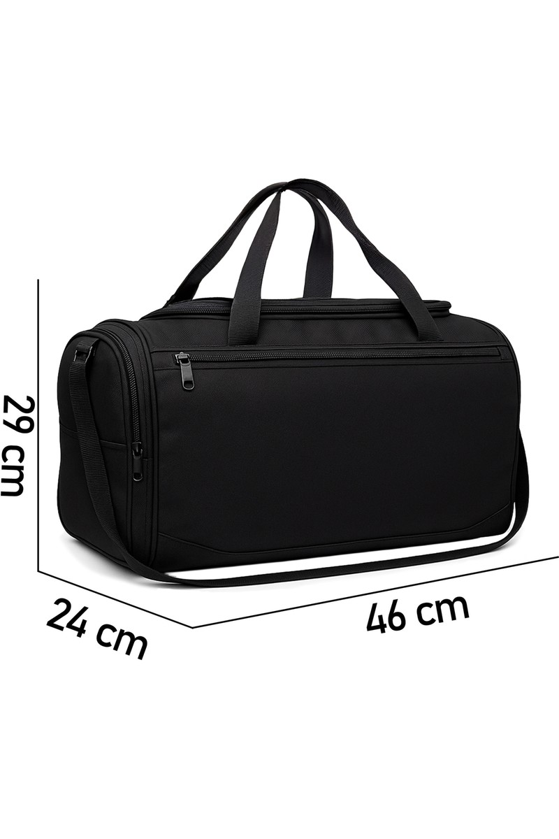 Kaff Kaff Siyah Unisex Önü Cepli Ayakkabı Bölmeli Geniş El ve Çantası — 3. ürün görseli