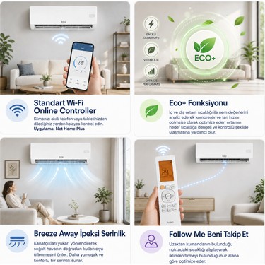 Kaira Kaira DTXR50A 18000 BTU/h A++ Wifi Inverter Duvar Tipi Klima (Montaj — 4. ürün görseli