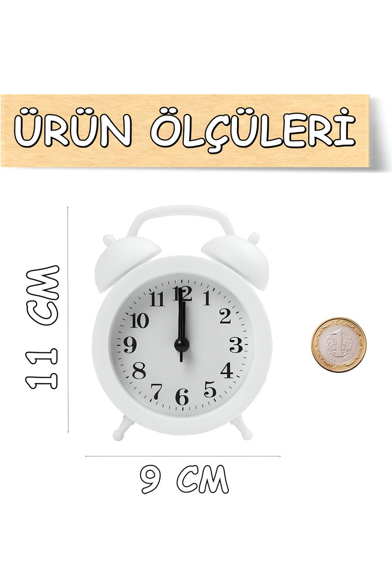 KaktüsKedi KaktüsKedi Søtrund Akar Saniyeli Alarmlı Masa Saati 7178301 Çok Renkli Tasarım ile Hediye Seçeneği — 2. ürün görseli