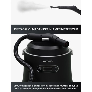 Kamma Kamma ST2 Steamy Ultra Çok Fonksiyonlu Buharlı Temizleyici 2600W | 3.5L Su Tankı | 4 Bar — 2. ürün görseli