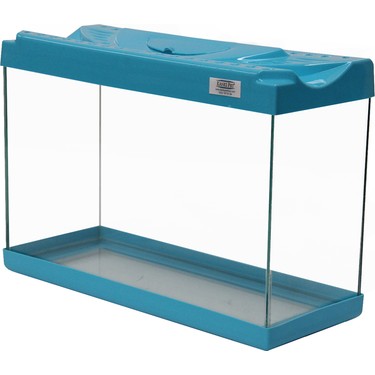 Kanki Pet Kanki Pet 30 cm KP3018 Turkuaz Renkli Kapaklı Akvaryum 9 Litre fiyatı ve görseli