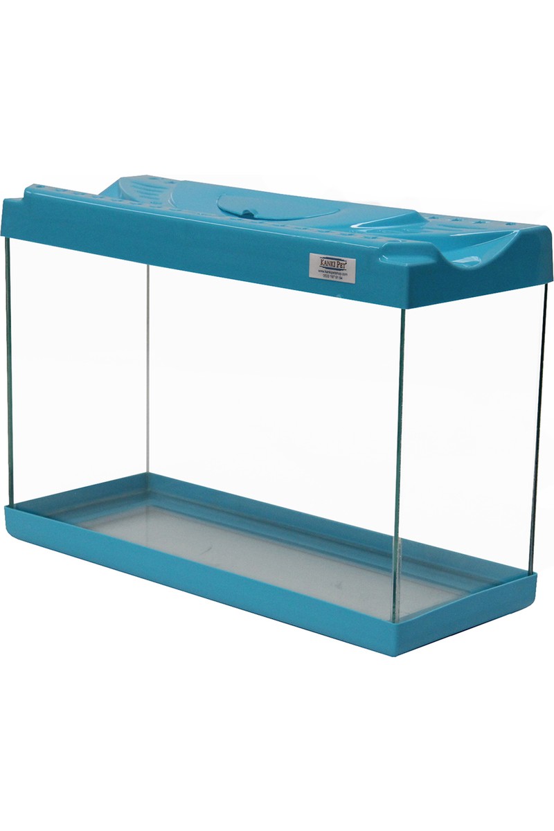 Kanki Pet Kanki Pet 30 cm KP3018 Turkuaz Renkli Kapaklı Akvaryum 9 Litre — 3. ürün görseli