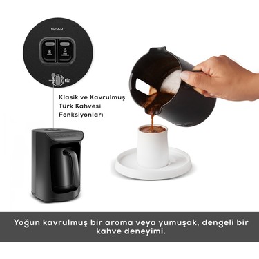 Karaca Karaca Hatır Közde Türk Kahvesi ve Türk Kahve Makinesi Shiny Black 5 Fincan Kapasiteli Bol — 5. ürün görseli