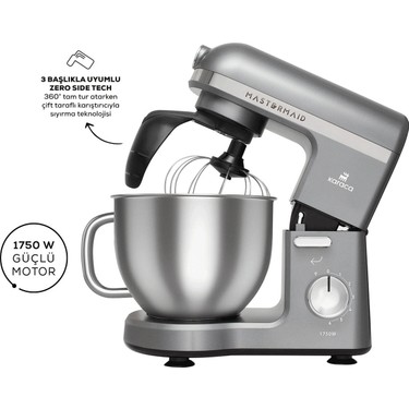 Karaca Karaca Mastermaid Chef Pro Çift Kollu Stand Mikser Galaxy Grey 1750 fiyatı ve görseli